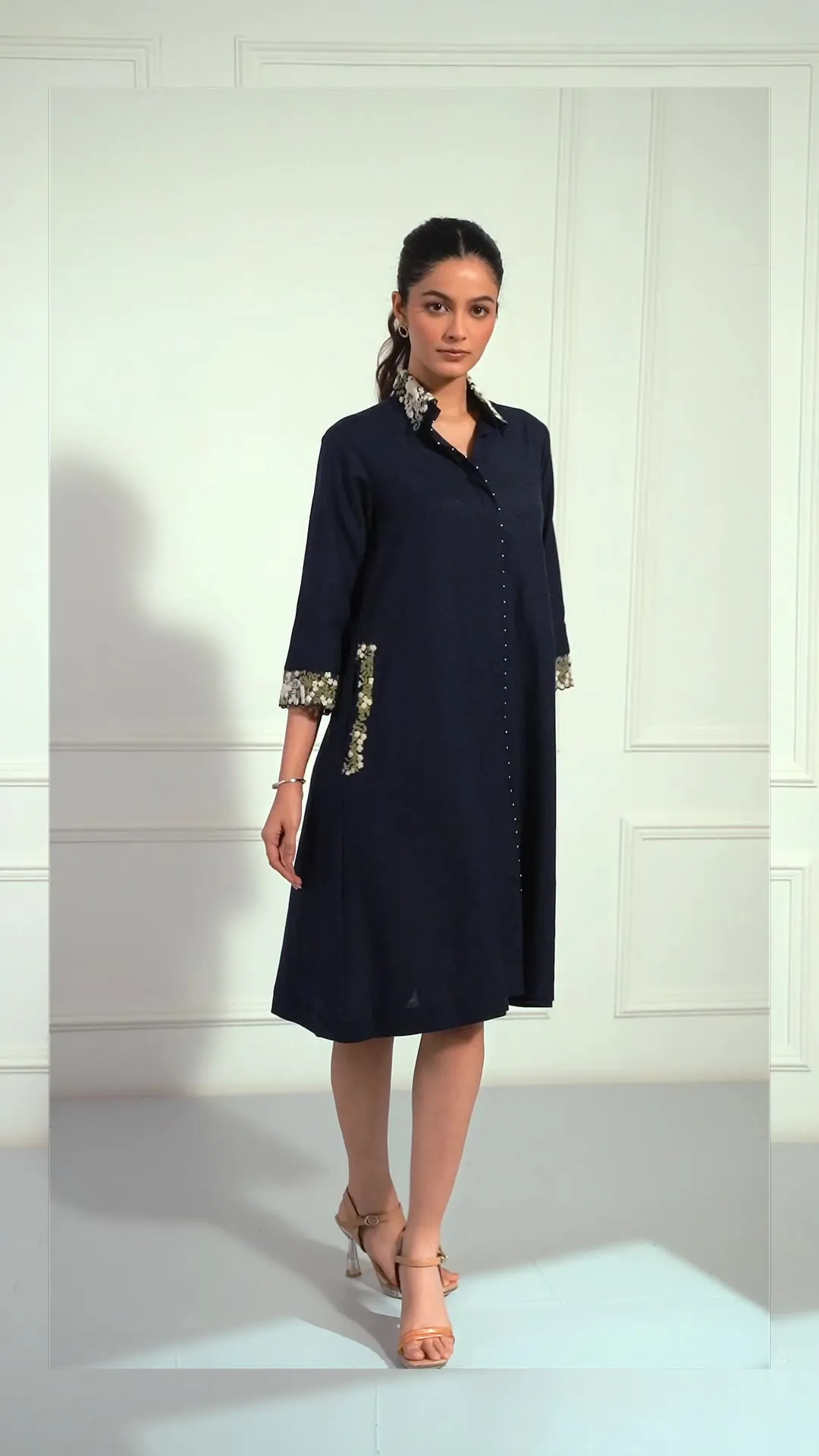 Navy Blue Kurti 2