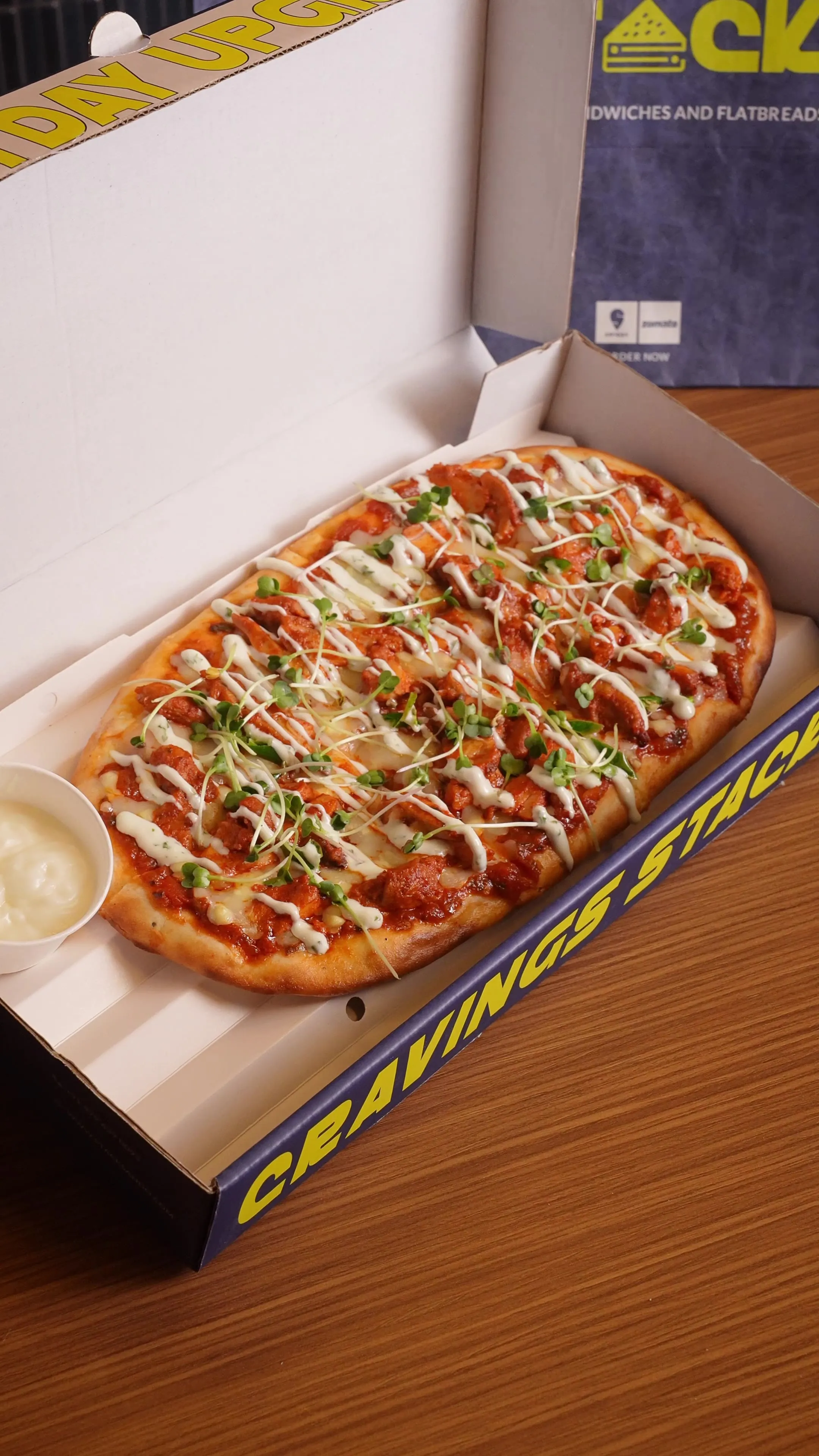 TANDOORI CHICKEN RANCH FLATBREAD